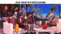BTS bị hù té ghế khi tham gia Ellen Show nổi tiếng ở Mỹ