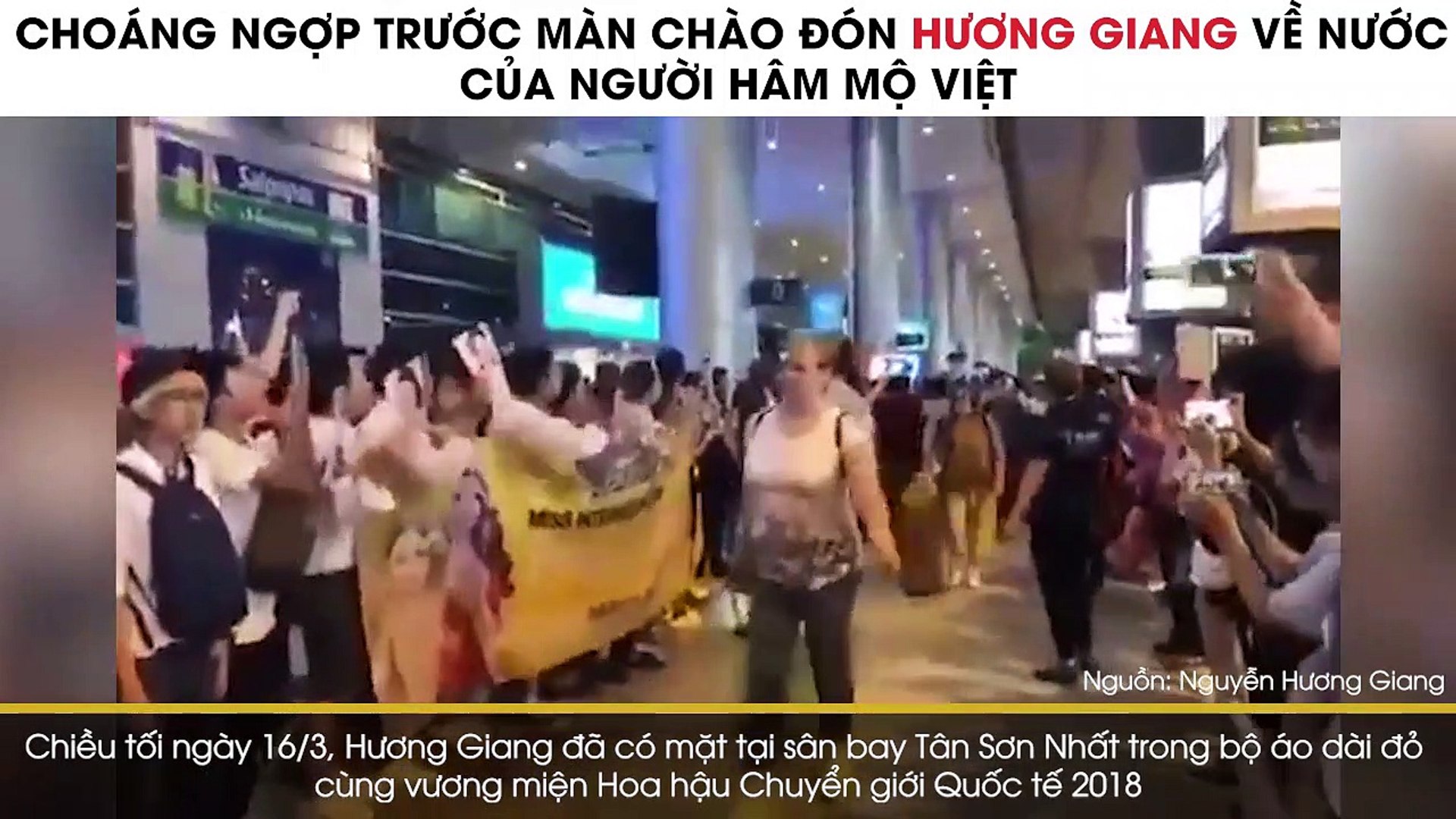 Hương Giang vỡ òa hạnh phúc trong vòng vây của người hâm mộ khi vừa về nước