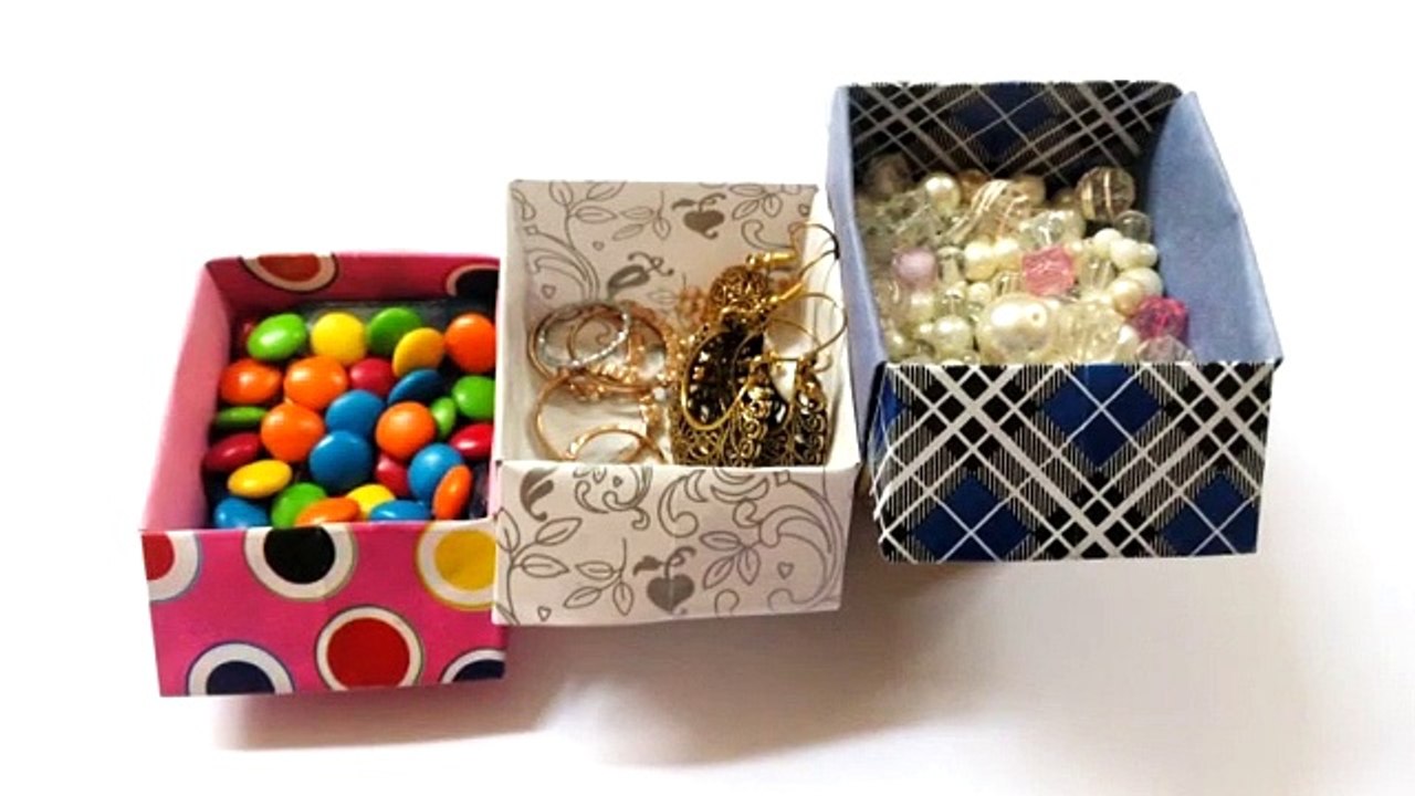 How to Make a Paper Storage Box - DIY Origami Box - Craft for Kids - Creative Ideas..