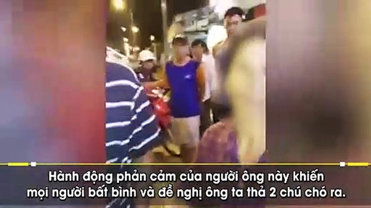 Chó bị chủ kéo lê trên đường phố Sài Gòn