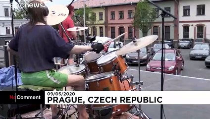 Фестиваль на парковке в Праге