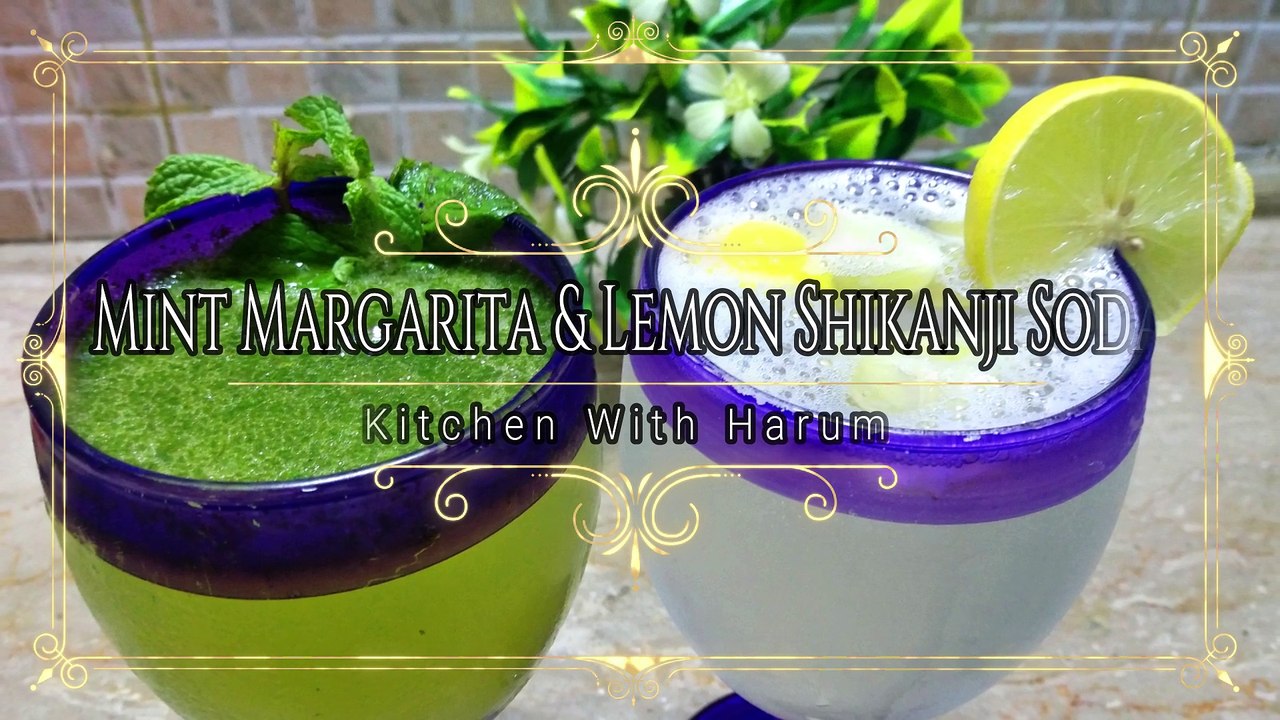Mint Margarita & Lemon Shikanji Soda RecipeMint Margarita & Lemon Shikanji Soda Recipe in Urdu/Hindi by Kitchen With Harum