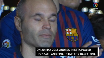 Download Video: Andres Iniesta given emotional farewell after La Liga finale