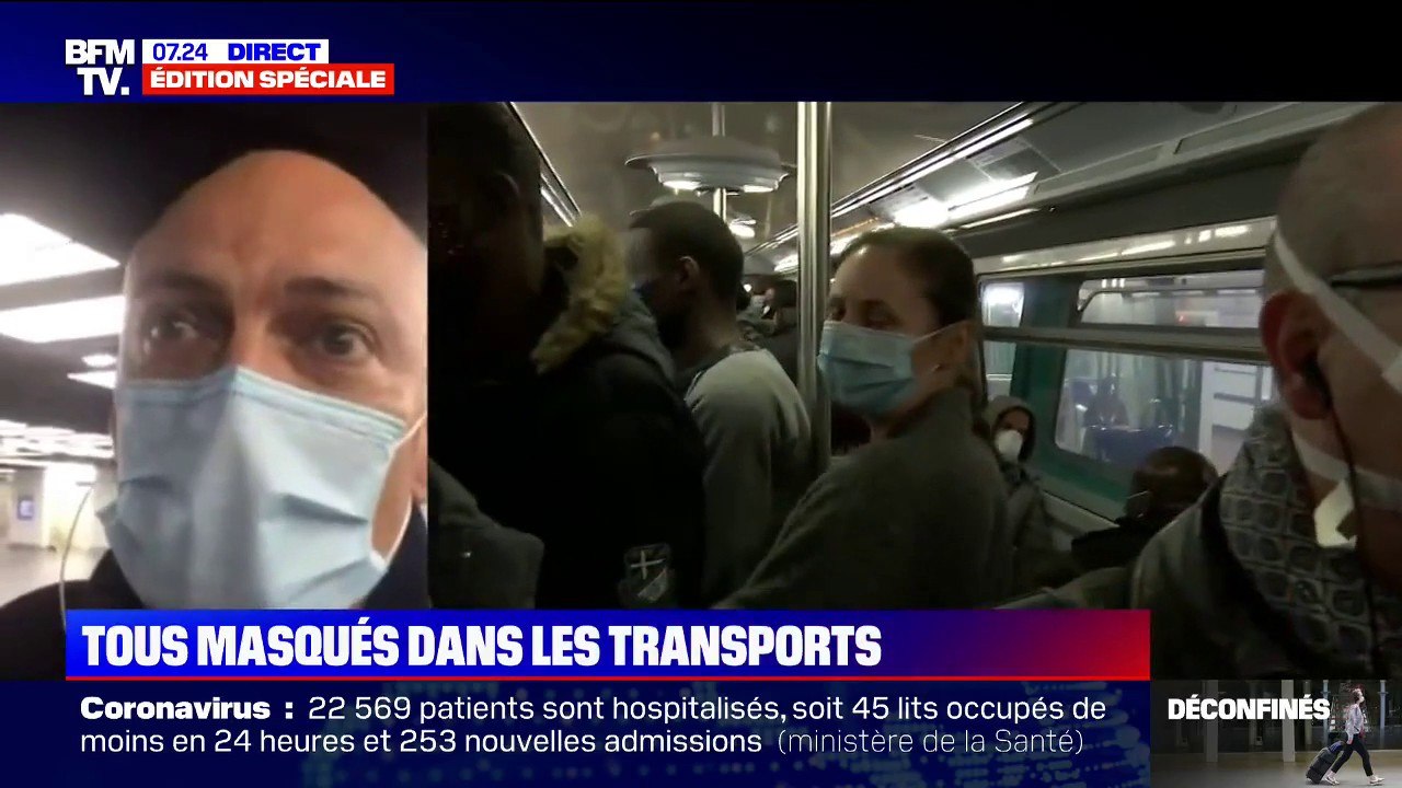 Thierry Babec (UNSA-RATP) observe "une certaine discipline" des usagers du métro parisien sur le port du masque