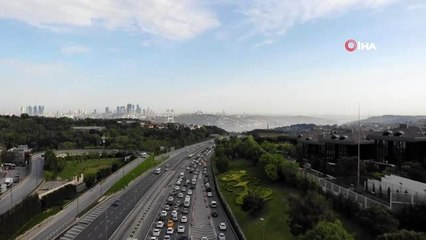 Kısıtlamanın ardından 15 Temmuz Köprüsünde trafik yoğunluğu yaşandı