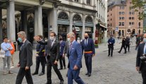 Coronavirus: le Roi Philippe rend visite aux commerçants du centre-ville de Bruxelles