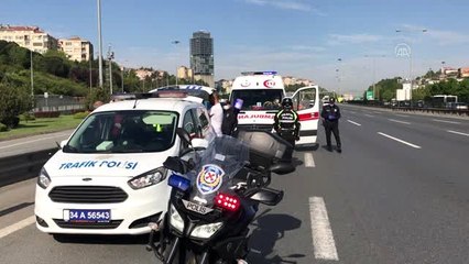 FSM Köprüsü'ndeki trafik kazasında motorsiklet sürücüsü yaralandı