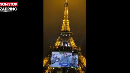 Coronavirus : La Tour Eiffel rend hommage aux professionnels et bénévoles parisiens mobilisés (vidéo)