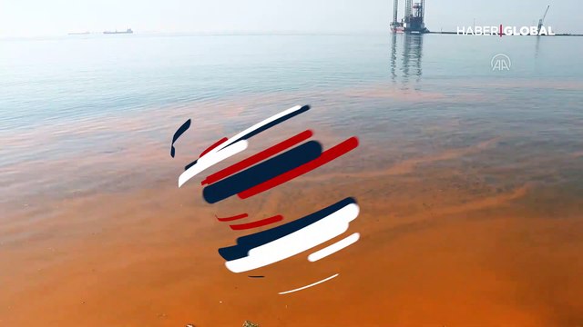 Turuncuya bürünen Marmara Denizi havadan görüntülendi! Paniğe gerek yok