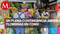Coronavirus no frena venta de flores en San Ángel por Día de las Madres
