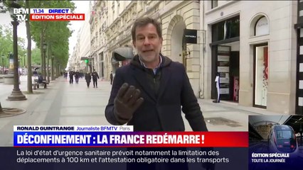 Déconfinement: une timide reprise sur les Champs-Élysées