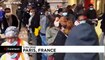 Masks distributed at Paris' Gare Saint-Lazare as commuters return to work