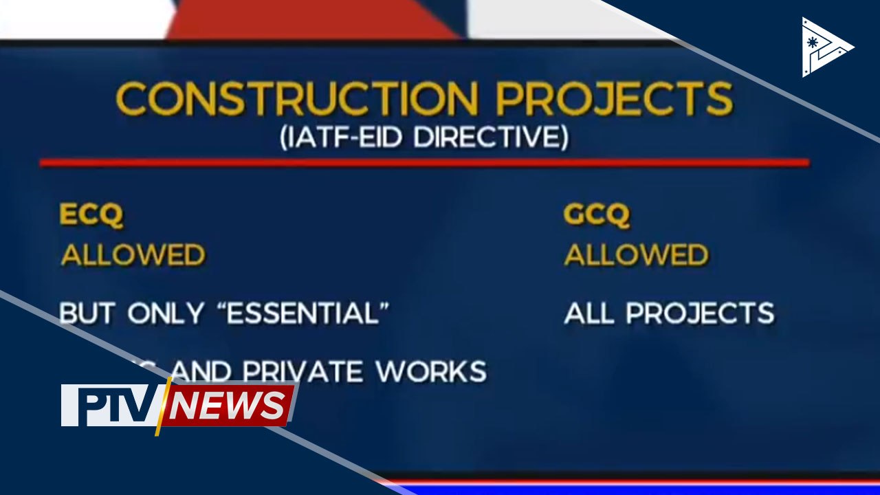 IATF, may bagong guidelines ukol sa construction projects