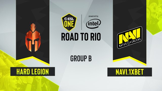 CSGO - NAVI.1XBET vs. Hard Legion Esports [Overpass] Map 1 - ESL One Road to Rio - Group B - CIS