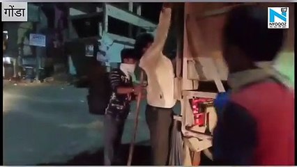 Gonda- लॉकडाउन में दिखा दिव्यांग का हौसला, बैसाखी के सहारे रास्ता तय करने को मजबूर