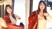 Shehnaz Gill अपने नए TikTok video में लाल दुपट्टा ओढ़ कुछ इस तरह नाची | FilmiBeat