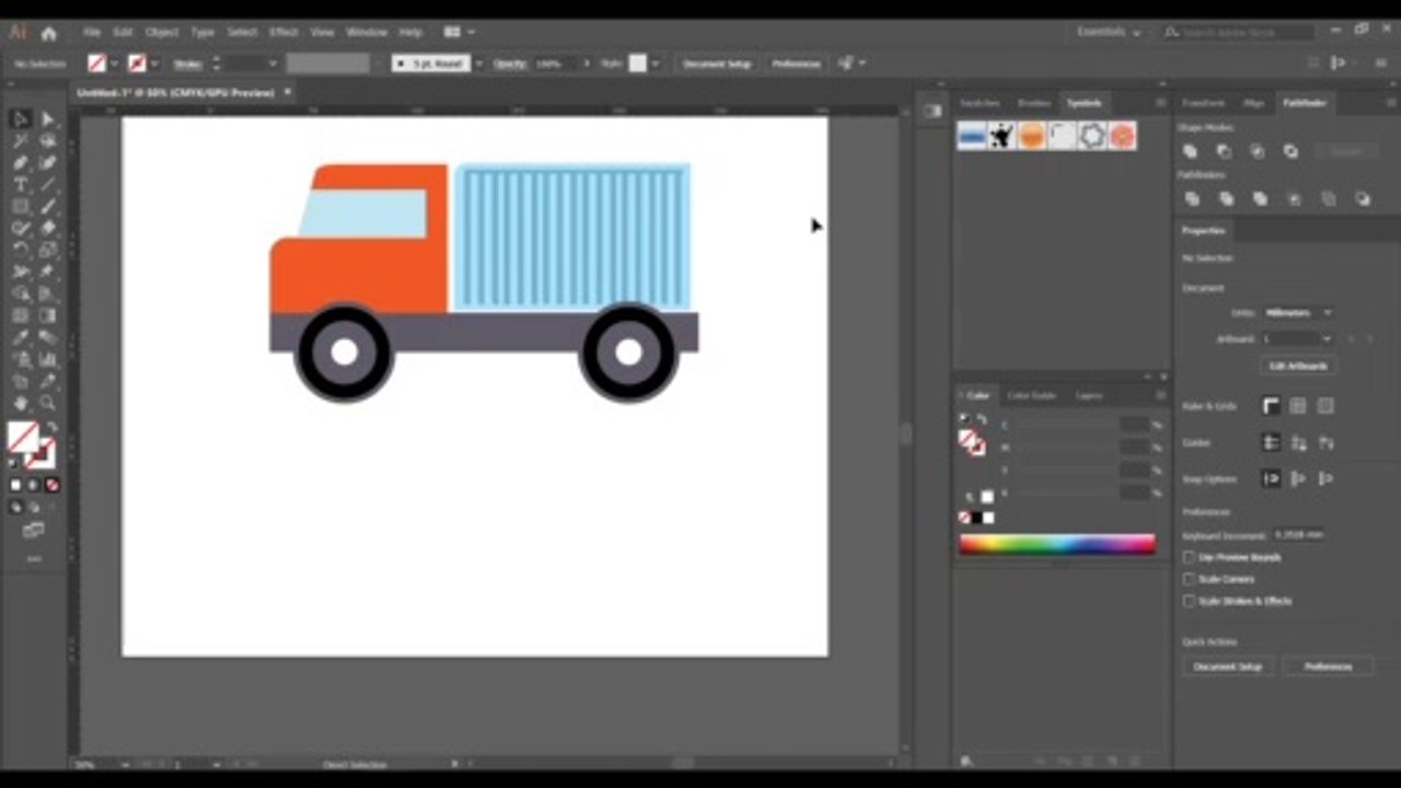 Learn how to design a Vector Truck in Illustrator