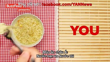 Các món ăn giữa nước Mỹ và châu á