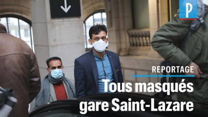Déconfinement : à la gare Saint-Lazare, des usagers disciplinés