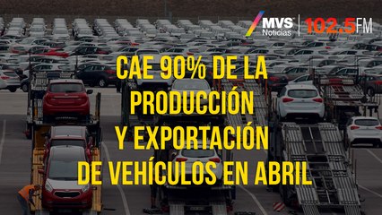 Cae 90% de la producción y exportación de vehículos en abril
