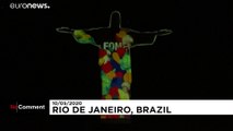 شاهد: إضاءة تمثال المسيح في البرازيل برسائل لوقف أزمة الجوع وسط فيروس كورونا