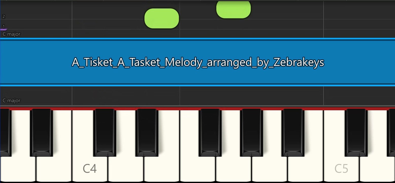 Learn How to Play Easy Piano Song: A Tisket A Tasket on piano