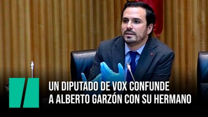 Un diputado de Vox confunde a Alberto Garzón con su hermano