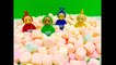 Teletubbies hide in HUNDREDS of Tiny Rainbow Marshmellows-
