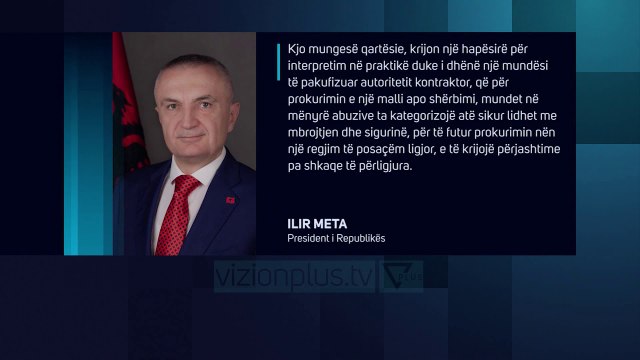 Meta kthen ligjin për prokurimet në fushën e mbrojtjes dhe sigurisë - Vizion Plus