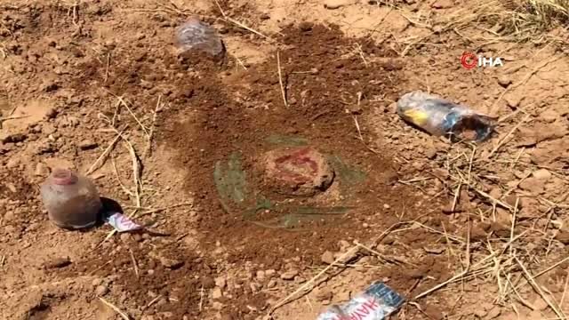 MSB: Barış Pınarı Bölgesinde terör örgütü PKK/YPG tarafından yol kenarına tuzaklanan mayın ve...