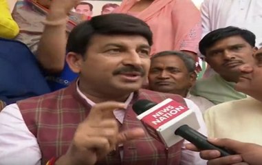 Manoj Tiwari Sits On Dharna Over Narela-Bawana Flyover Delay