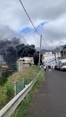 Incendio en un taller mecánico en Santa Úrsula