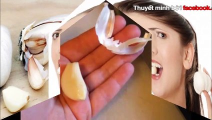 Ngậm tép tỏi giữa 2 môi trong 5 phút mỗi sáng