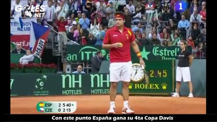 Con este punto España gana su 4ta Copa Davis