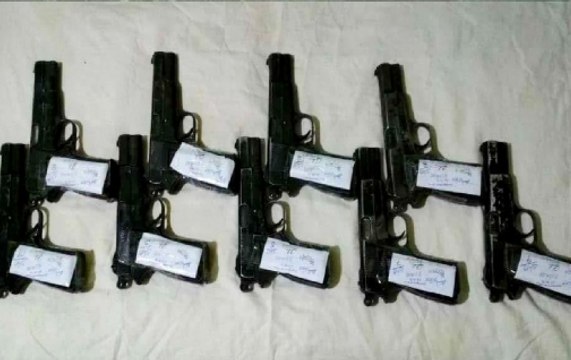 Delhi Police Seizes 26 Pistols Hidden In Plastic Cans Of Ghee