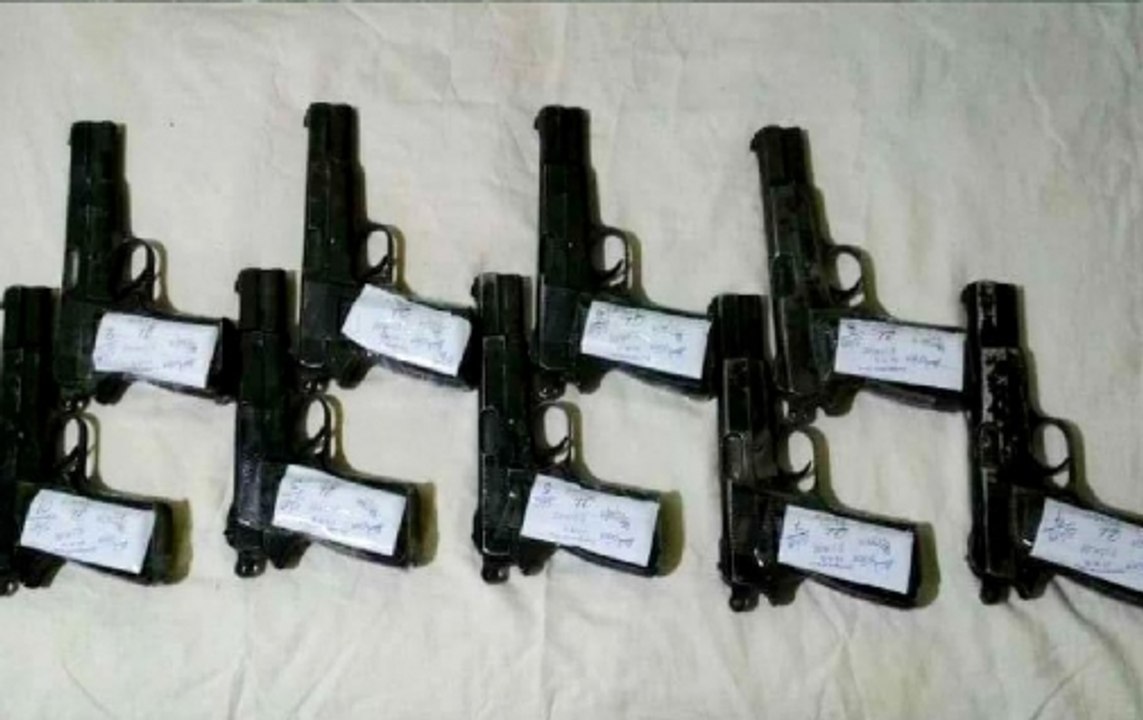 Delhi Police Seizes 26 Pistols Hidden In Plastic Cans Of Ghee