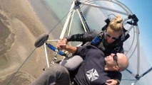 Couple Low Altitude Skydive from Powered Parachute