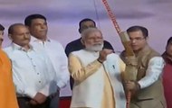 Watch: PM Modi Burns Ravan Effigy At DDA Ground In Dwarka