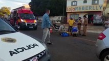 Motociclista fica ferido em colisão de trânsito na Rua Jacarezinho