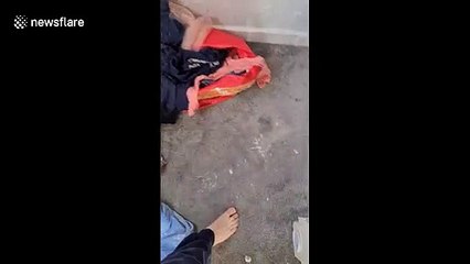 Naughty UK kids make HUGE mess with white paint