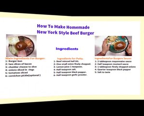 How To Make Homemade New York Style Beef Burger