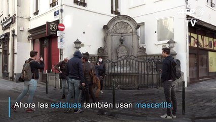 Estatuas con mascarilla