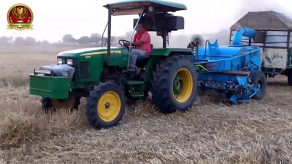 Download Video: John Deere  Tractor 5310 With  Punni  Straw Reaper Performance