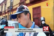 Detienen a sujeto que agredió a fiscalizadores de la Municipalidad de Lima