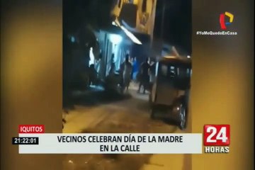 Iquitos: vecinos celebran Día de la Madre en la calle