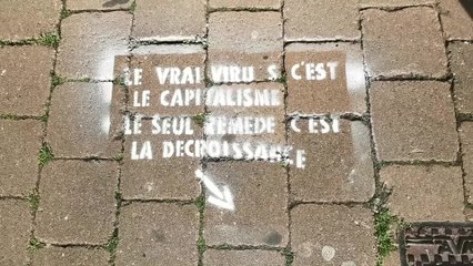 Extinction Rebellion tague les rue de Namur