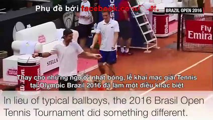 dùng chó để nhặt bóng cho olympic