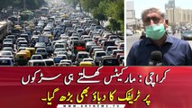 Crowds, traffic jams as markets open across Karachi with easing of lockdown