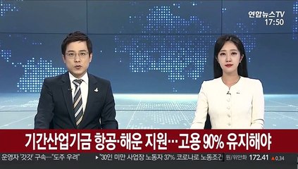 기간산업기금 항공·해운 지원…고용 90% 유지해야