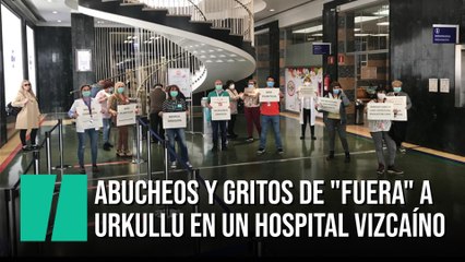 Abucheos y gritos de "fuera" a Urkullu en un hospital vizcaíno